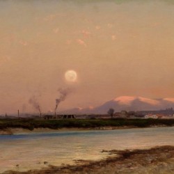 Geneva seen from the Arve river